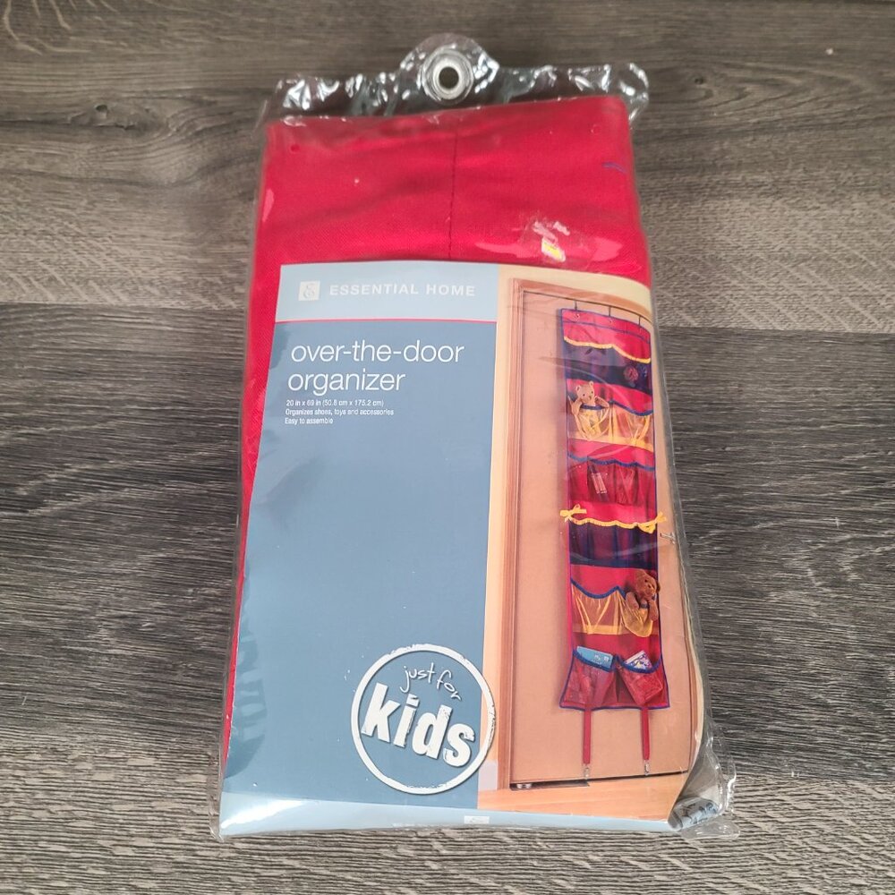 Kmart New in Package Over The Door Kid's Closet Organizer Red Yellow and Blue - Picture 9 of 12